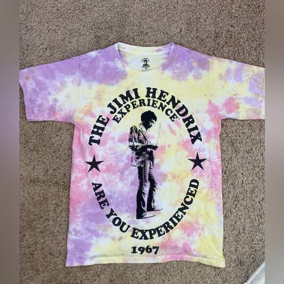 Jimi Hendrix Authentic Tie-Dye T-Shirt w/ famous Are you Experienced 1967 tour - Picture 1 of 10